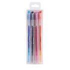 6 stylos transparents ordonnés d'effacement de la chaleur de frottement d'étudiants de couleur