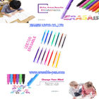 20 recharges effaçables de stylo de Clicker de Friction de couleurs