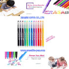 Encre sensible thermo 12 stylos de marqueur effaçables de Friction de couleurs