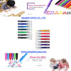 5 stylos effaçables de gel de couleur